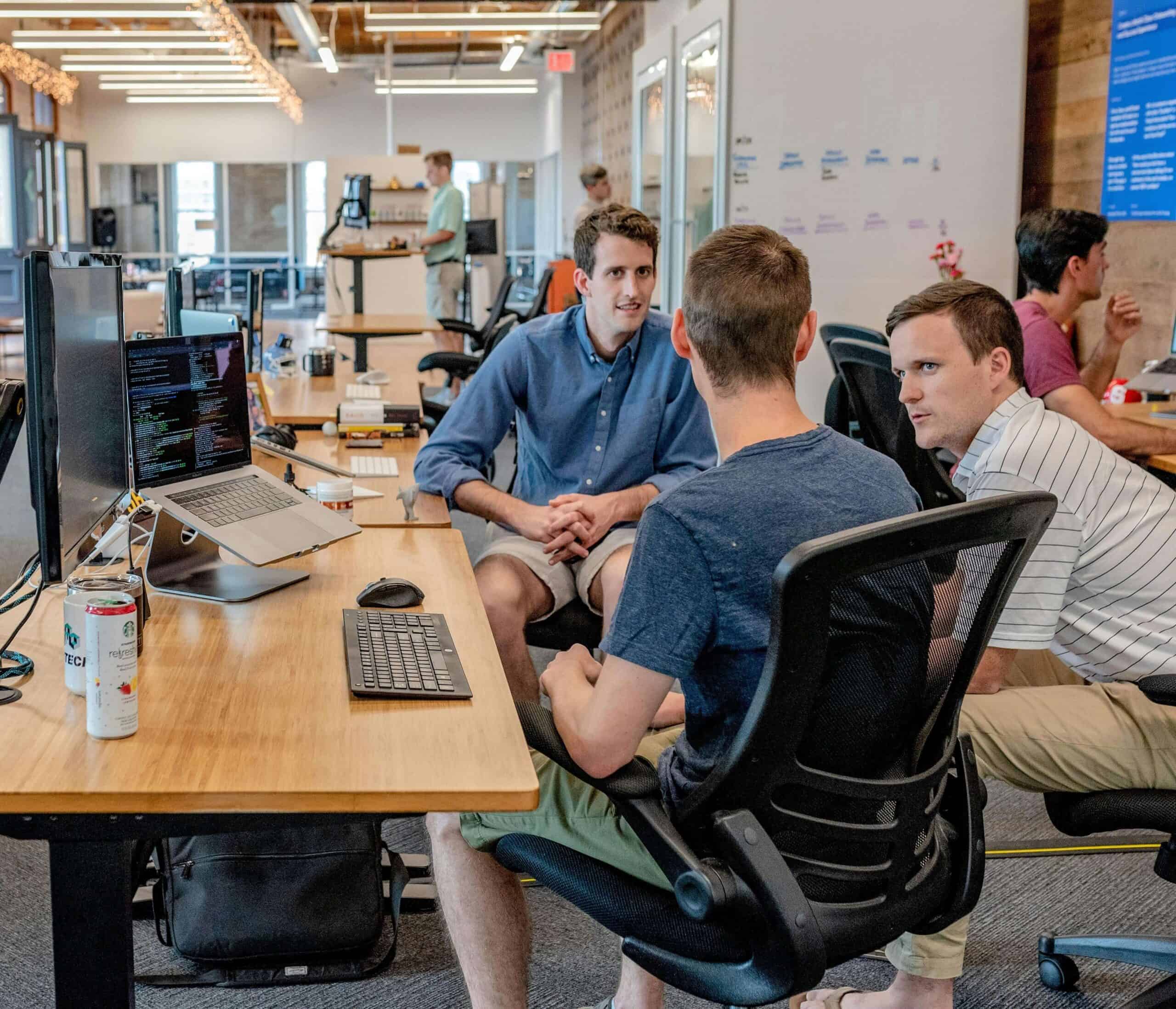 Corporate team using a workplace financial wellness platform